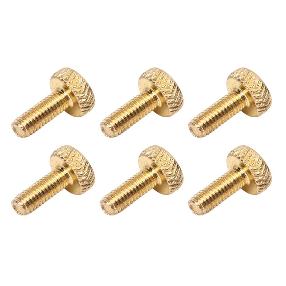 6 Pcs Tremolo Bridge String Locking Screw Metal Electric Guitar Tremolo Bridge Fine Tuning Screws Gold