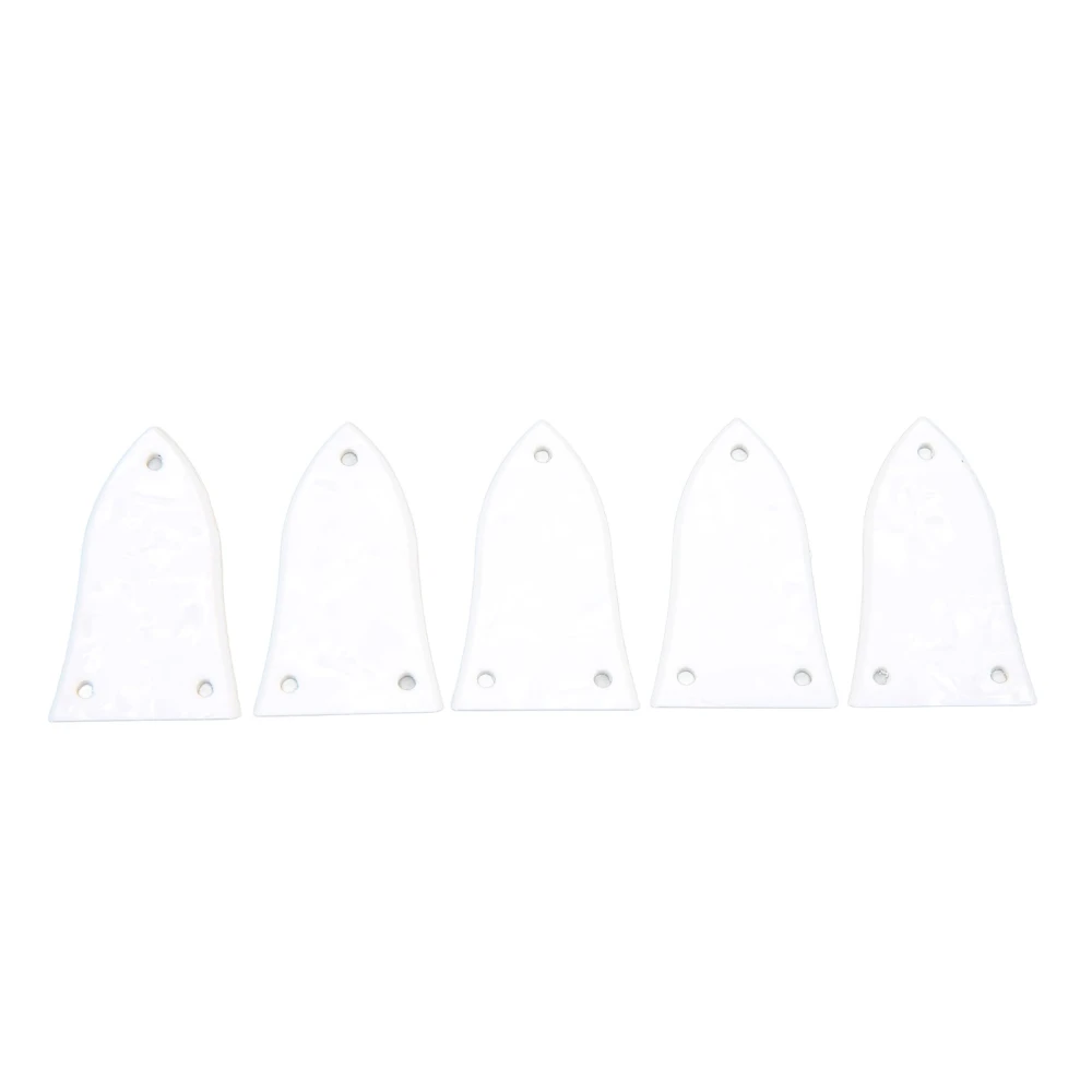 5Pcs White Guitar Truss Rod Cover Set 3 Hole Plastic Electric Guitar Bass Truss Rod Cover Plate Kit