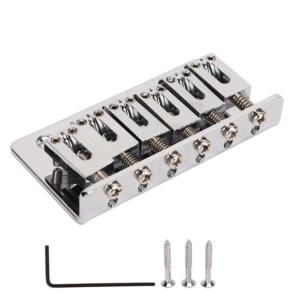 Guitar Bridge Metal Fixed Delicate Professional Electric Guitar Bridge Replacement Silver