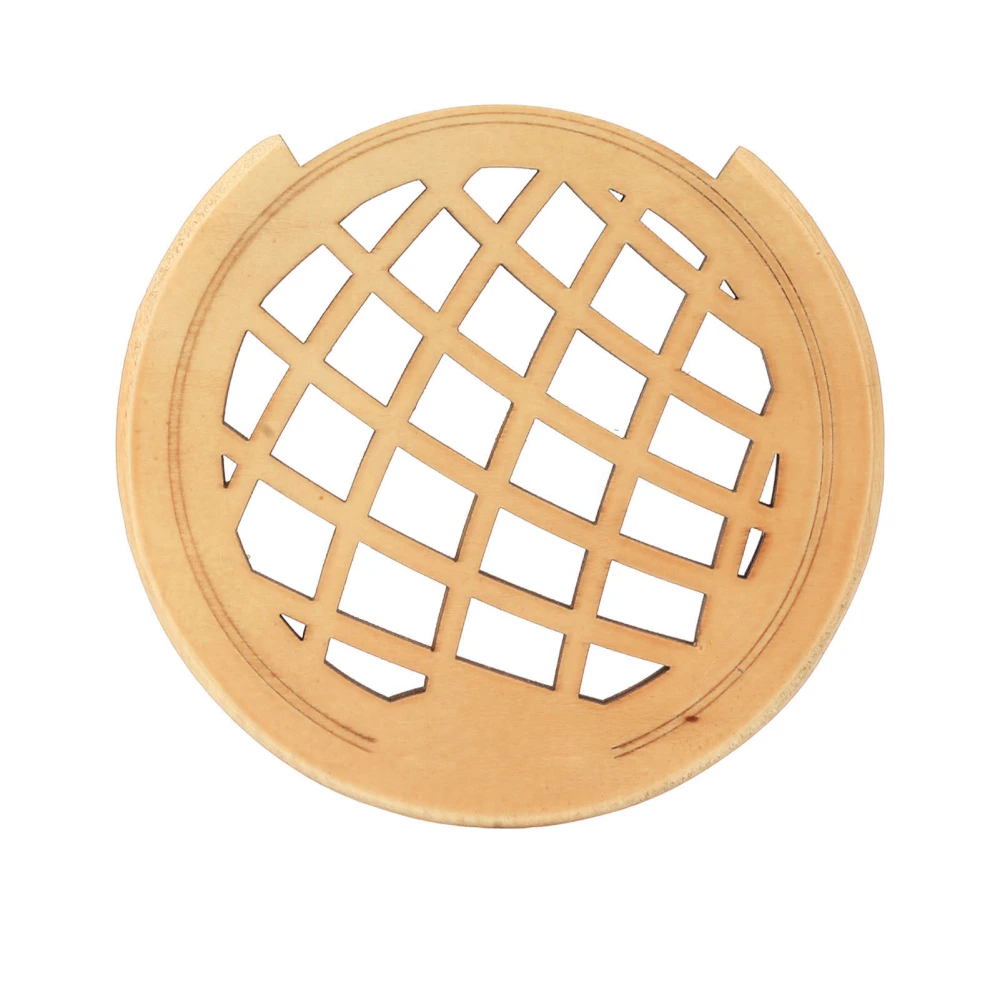 Guitar Sound Hole Cover Hollow Design Wooden Soundhole Protector Cover for 41in Acoustic Guitars Light Wood Color