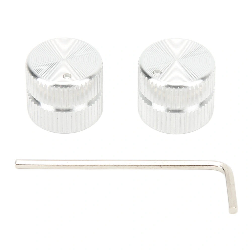 2PCS Guitar Panel Knobs with Hex Wrench Metal Knob Replacement Electric Guitar Accessories