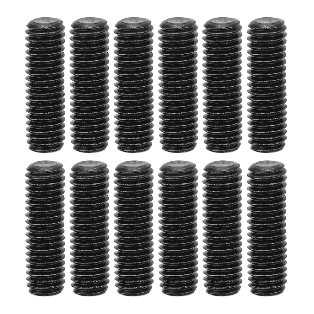 12PCS Electric Guitar Bridge Set Screws 3.1mm Metal High Hardness Rustproof Guitar Accessories for Maintenance Black