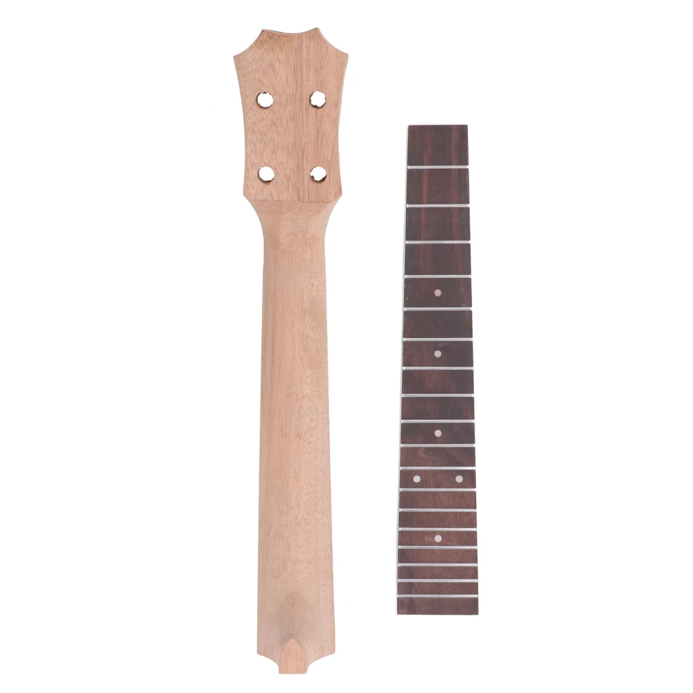 Ukulele Fretboard Neck Set Rosewood Okoume Wood Fingerboard Replacement for 4 String Musical Instrument 26in