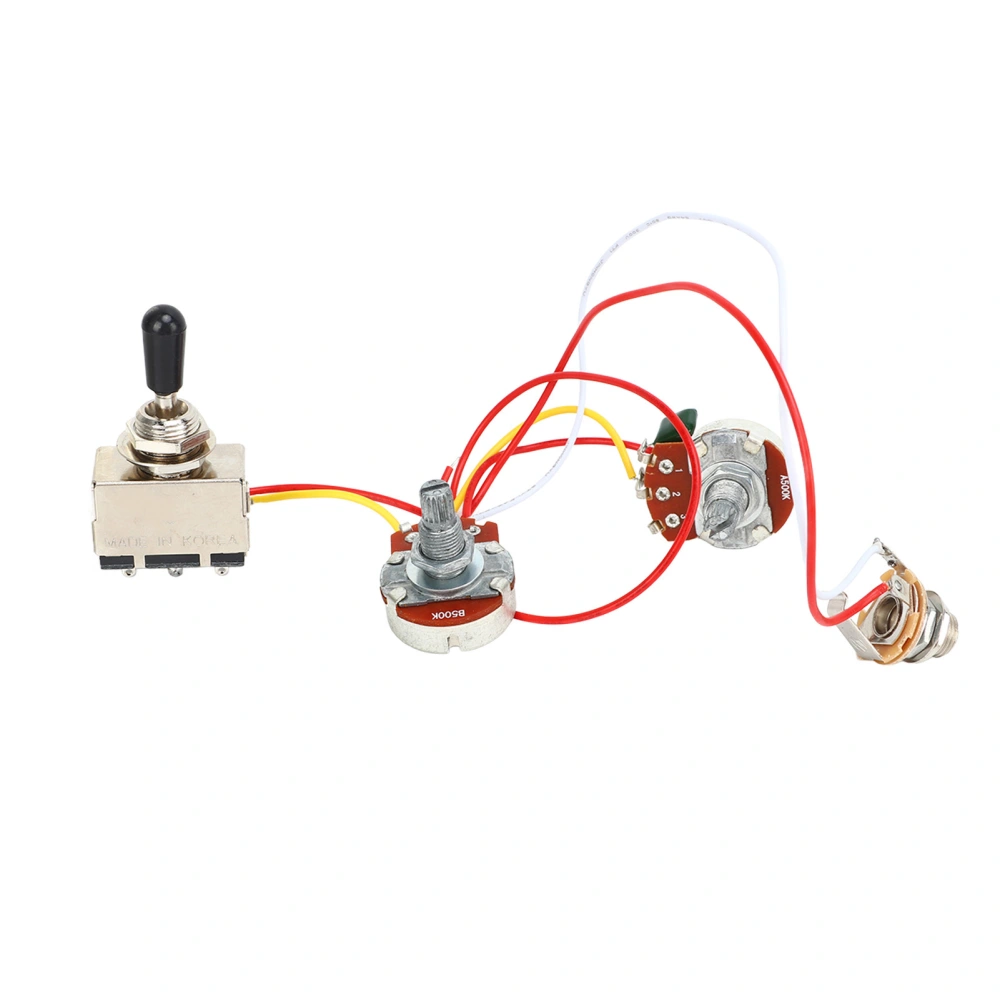 Guitar Wiring Harness Switching Group Large Pickup Black Knob Robust Prewired Guitar Wiring Harness