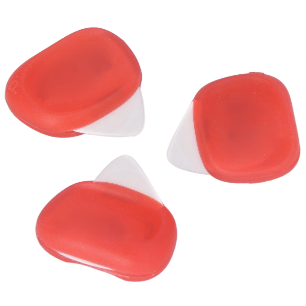 Guitar Picks Hand Position Corrector Silicone Non Slip 3 Sizes Guitar Picks for Beginners Red