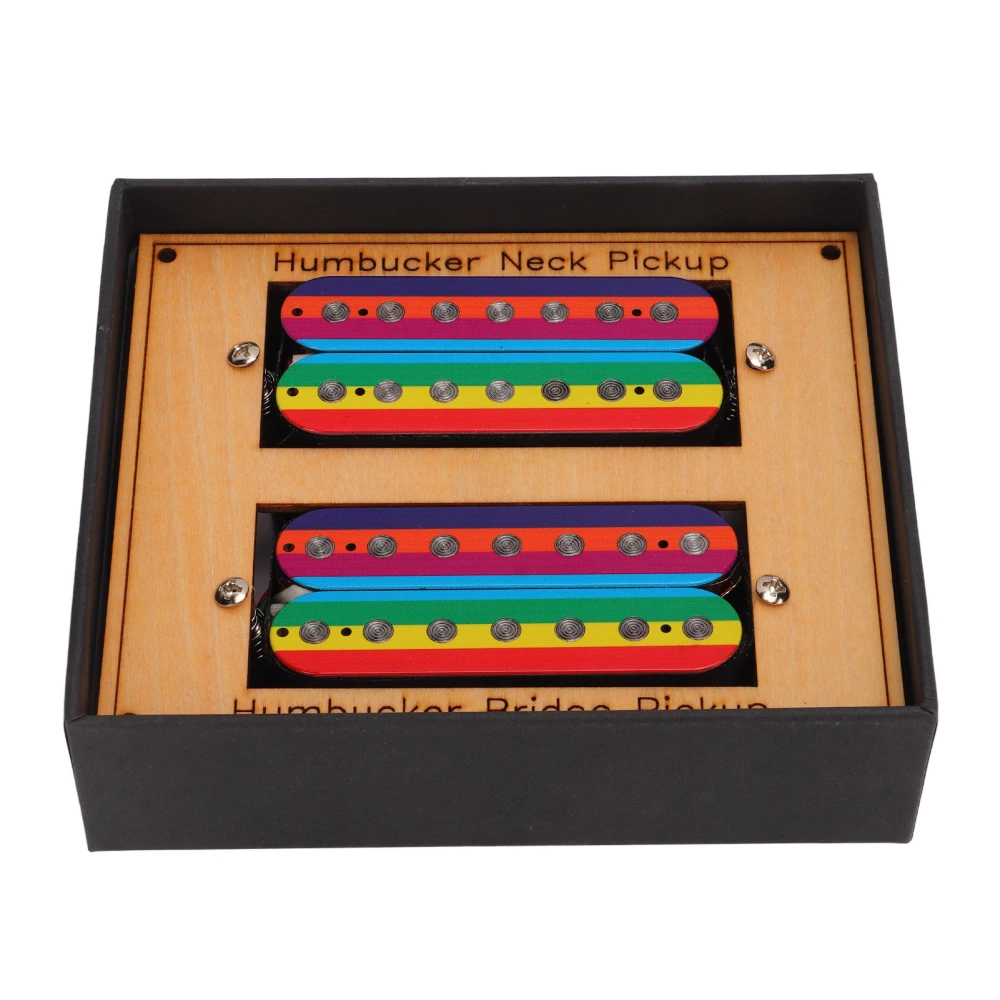 2PCS Electric Guitar Colorful Pickup 7 String Plastic Wooden Pickup for Pedal Steel Guitar
