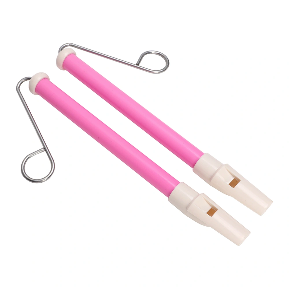 2Pcs Slide Whistle ABS Metal Safe and Simple to Play Lovely Color Children Musical Instrument Pink