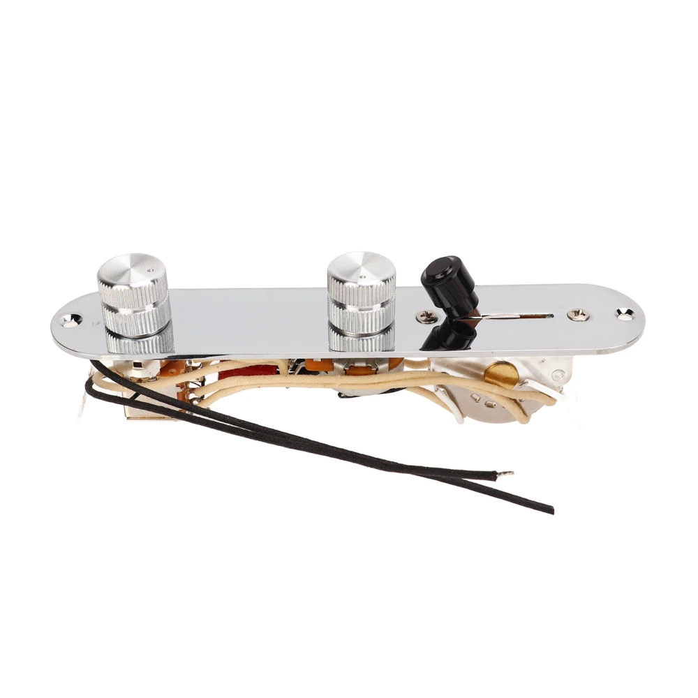 3 Way Prewired Guitar Control Plate Assembly Metal Easy Installation Wired Loaded Control Switch