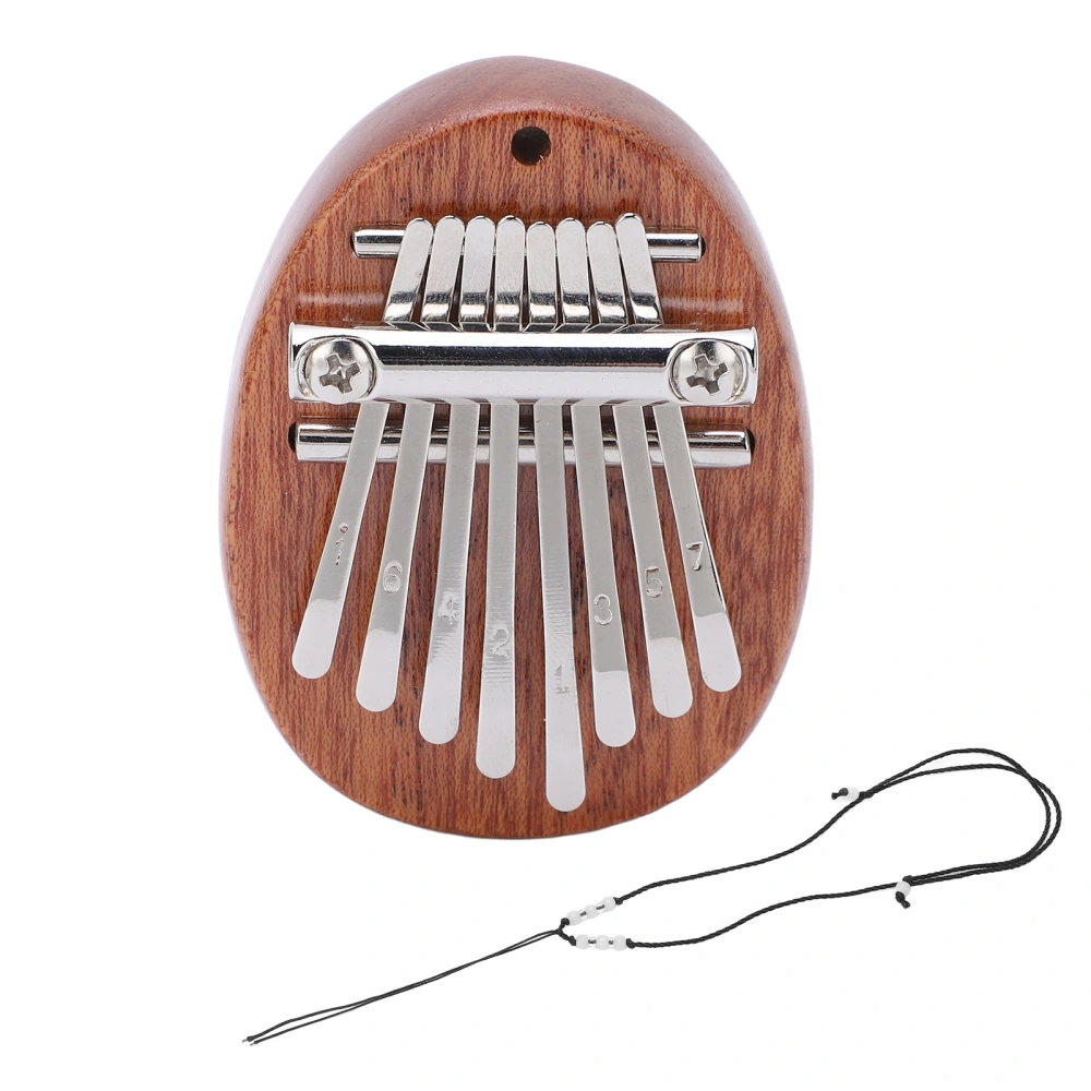 Mini Thumb Piano Solid Wood Wear Resistant Portable Wonderful Sounds Kalimba for Children