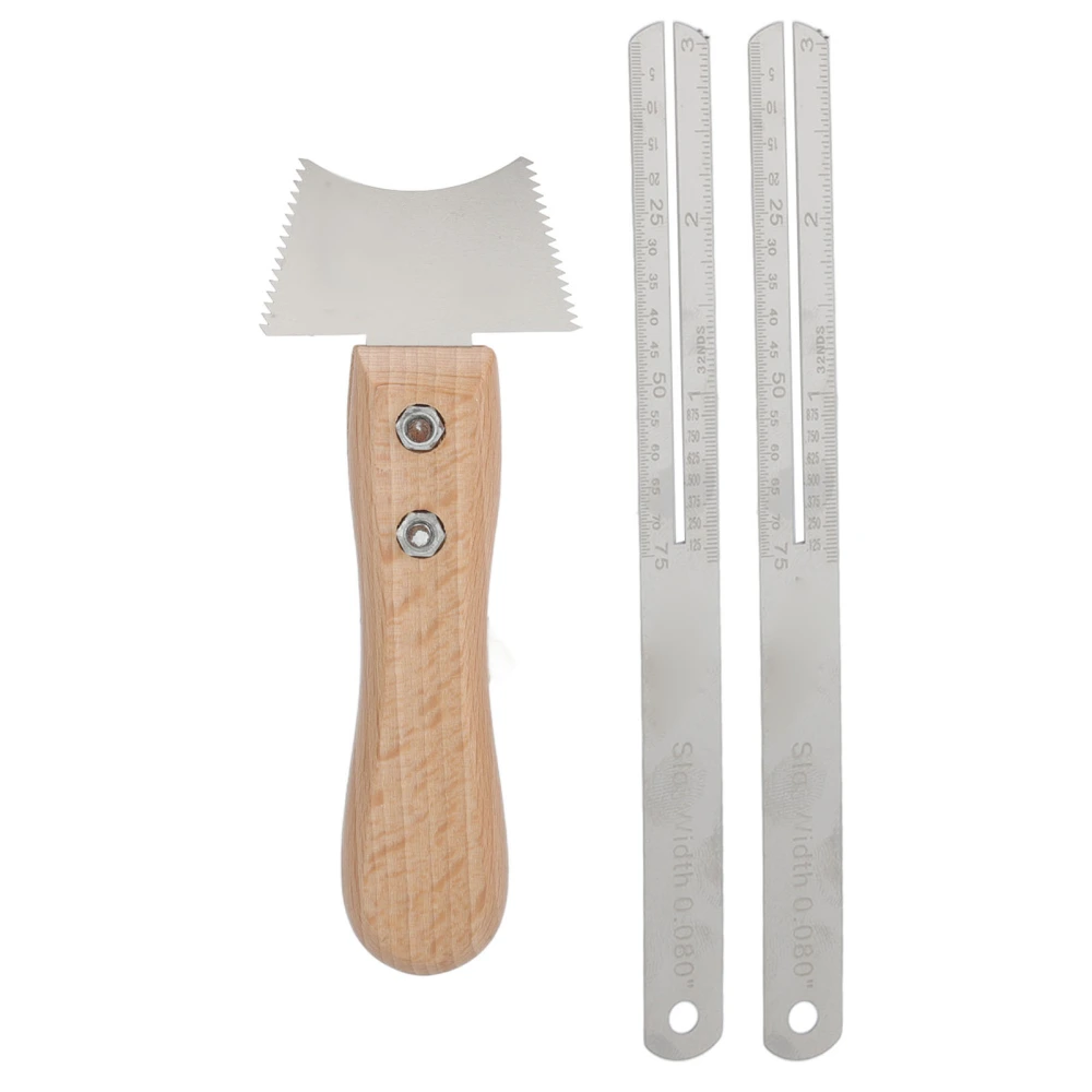 Guitar Fretboard Groove Replace Tool Metal Wood Handle Sawtooth Guitar Luthier Tool Kit