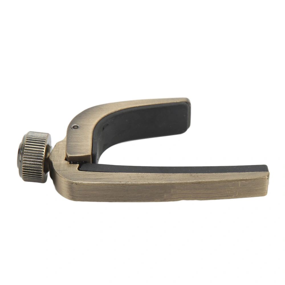 Metal Spring Capo Tone Adjustment Tool for Ukulele Acoustic Guitar Stringed Instrument Parts Antique Brass