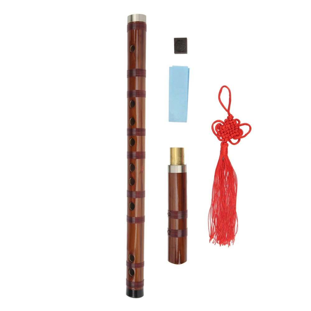 Recorder Instrument Vertical Flute Bamboo Chinese Style Set Kit for Playing Performance E Key