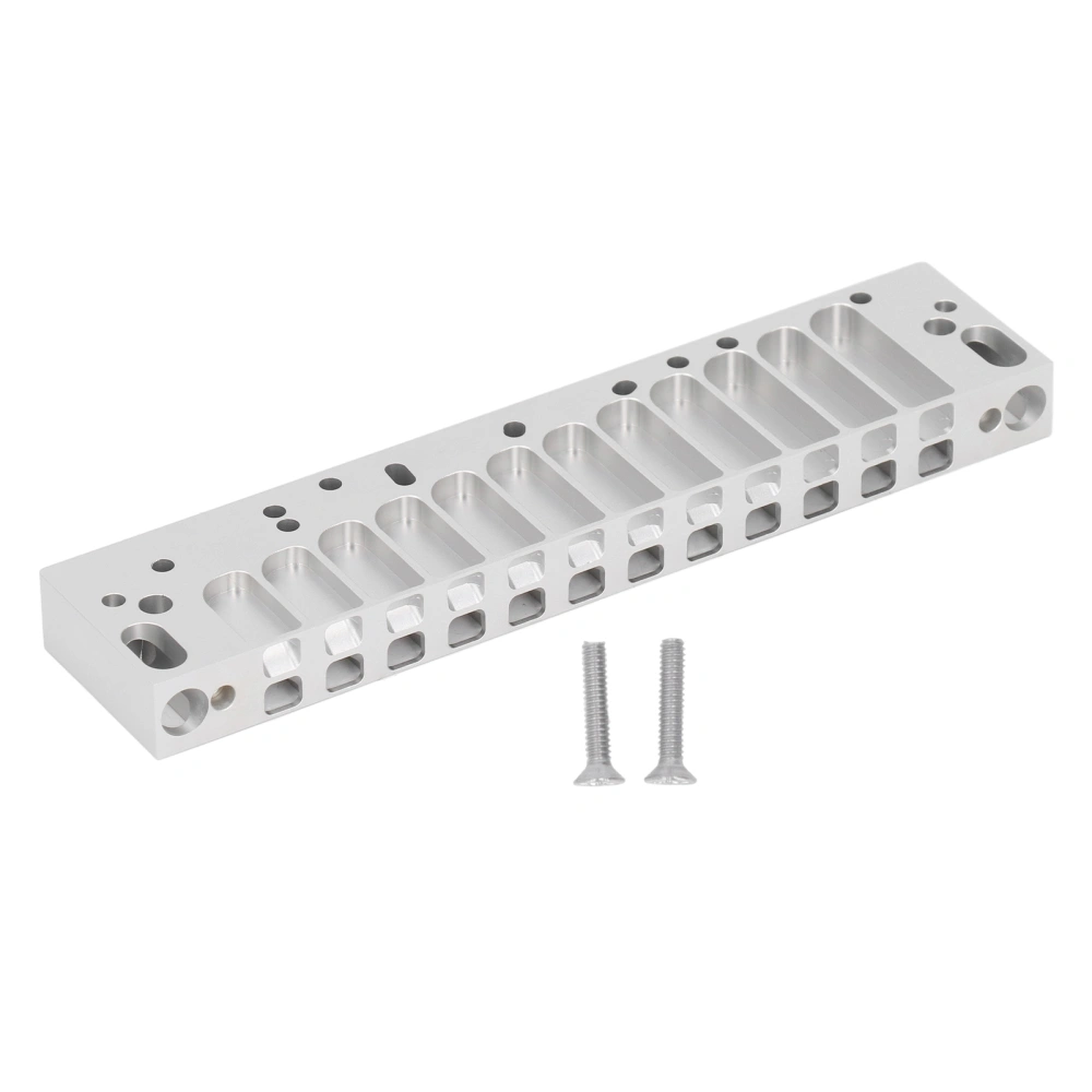Harmonica Comb Part 12Hole Chromatic Scale Comb Frosted Silver Lightweight for HOHNER 270D
