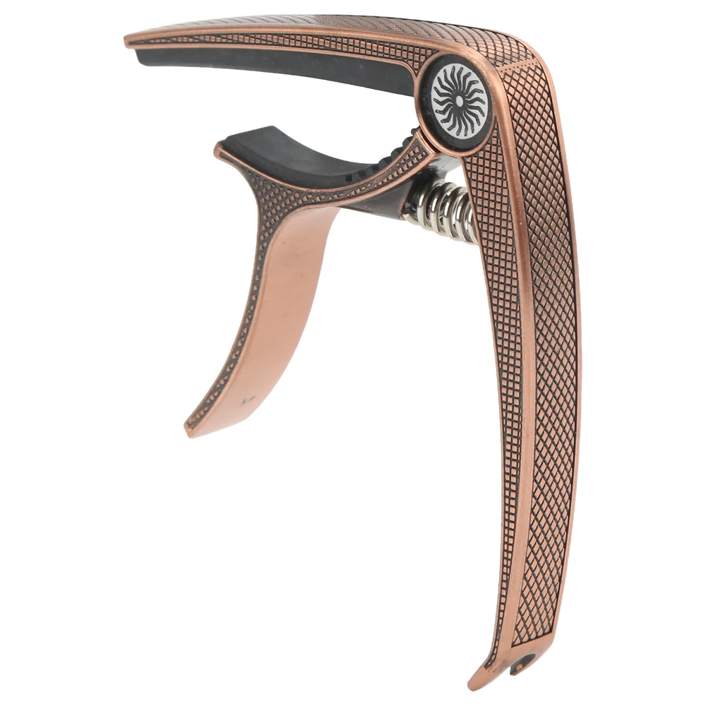 6 String Acoustic Capo High Strength Metal Universal Electric Guitar Capo for Performance Red Copper