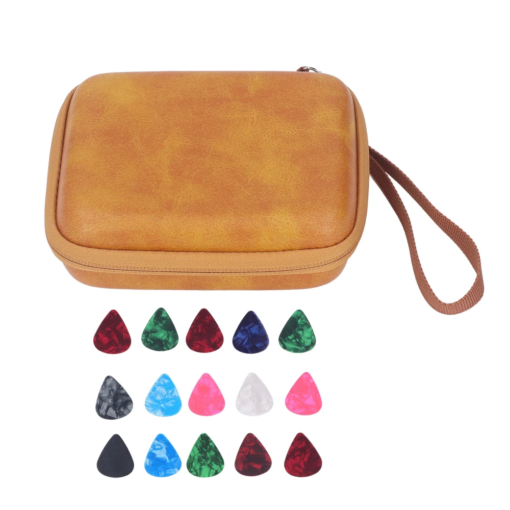 Guitar Pick Bag Set Celluloid Picks Storage Pouch Holder Case PU Leather for Instrument Accessories Croci