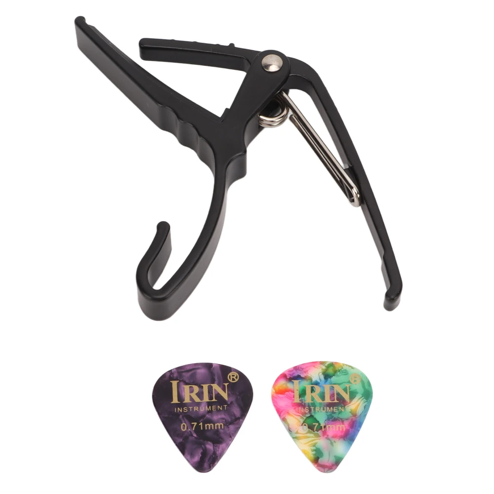 Guitar Capo Alloy Quick Tone Change Portable Instrument Accessory for Playing Performance Black