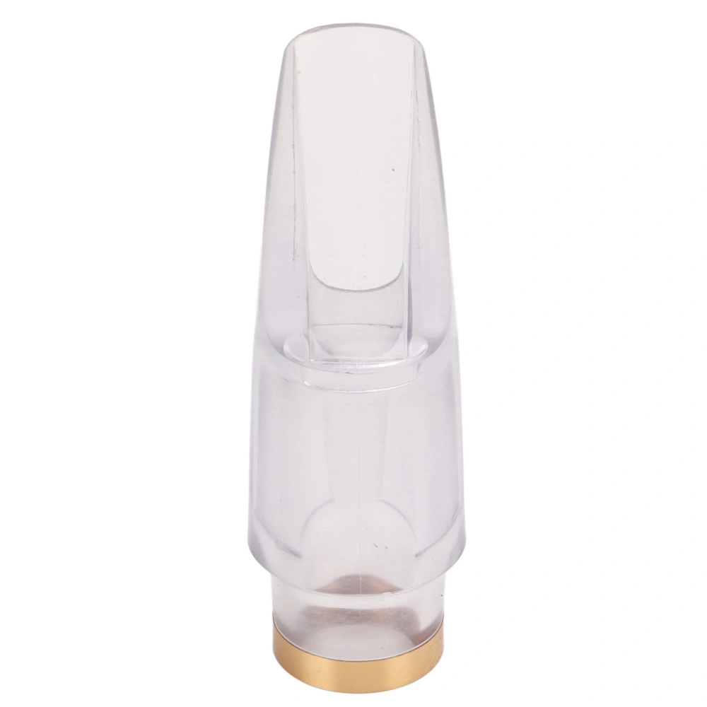 Alto Saxophone Mouthpiece Plastic Transparent Rounded Edge Replacement Saxophone Mouthpiece for Performance