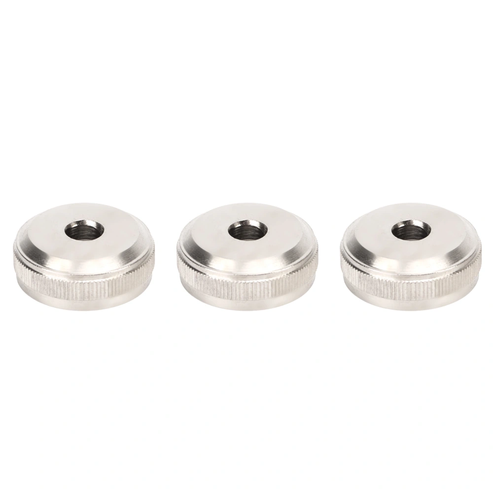 3Pcs Trumpet Valve Cap Metal Silver Screw Piston for Trumpet Replacement Musical Instrument Accessories Trumpet Bottom Valve Cap