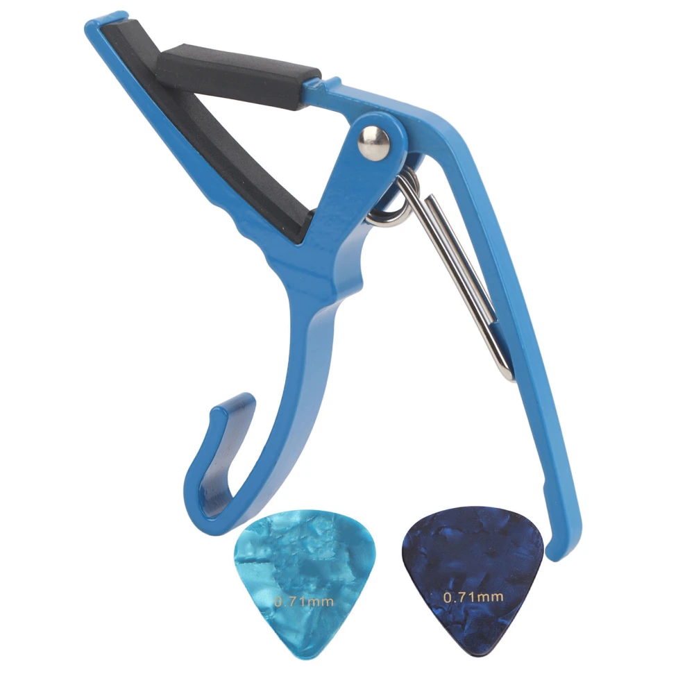 Guitar Capo Alloy Quick Tone Change Portable Instrument Accessory for Playing Performance Blue