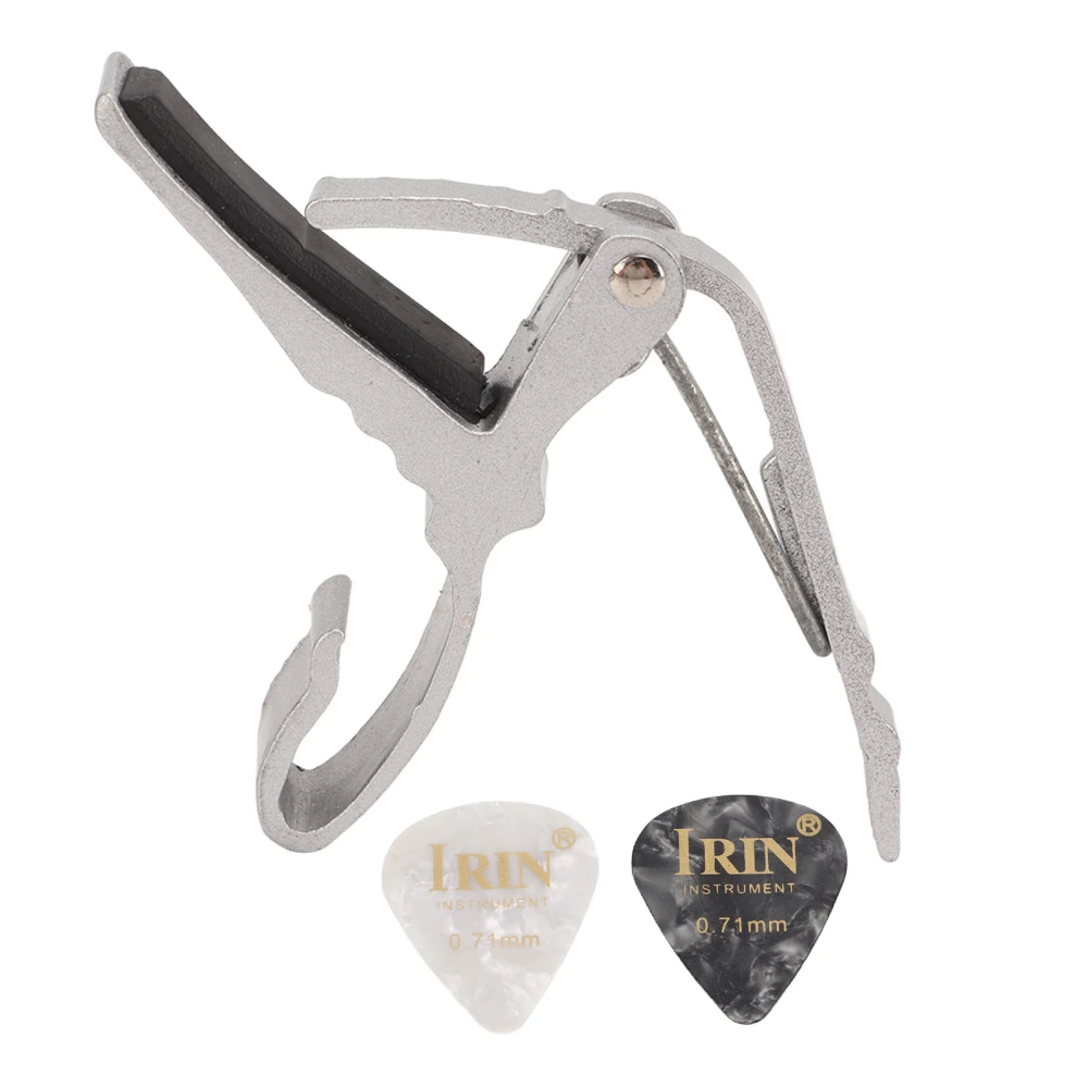 Guitar Capo Alloy Quick Tone Change Portable Instrument Accessory for Playing Performance Silver