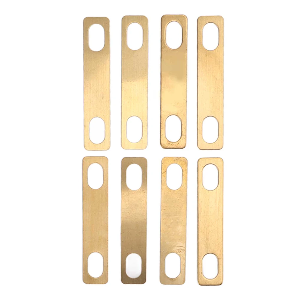 8Pcs Guitar Neck Shim Brass 4Pcs 0.2mm 2Pcs 0.5mm 2Pcs 1mm Thickness for Luthier Bolt On Repair