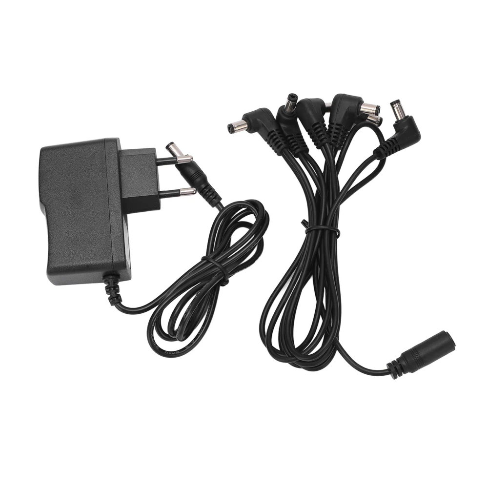 Guitar Effect Pedal Power Supply Adapter 6 Way Daisy Chain Cable 100‑240V