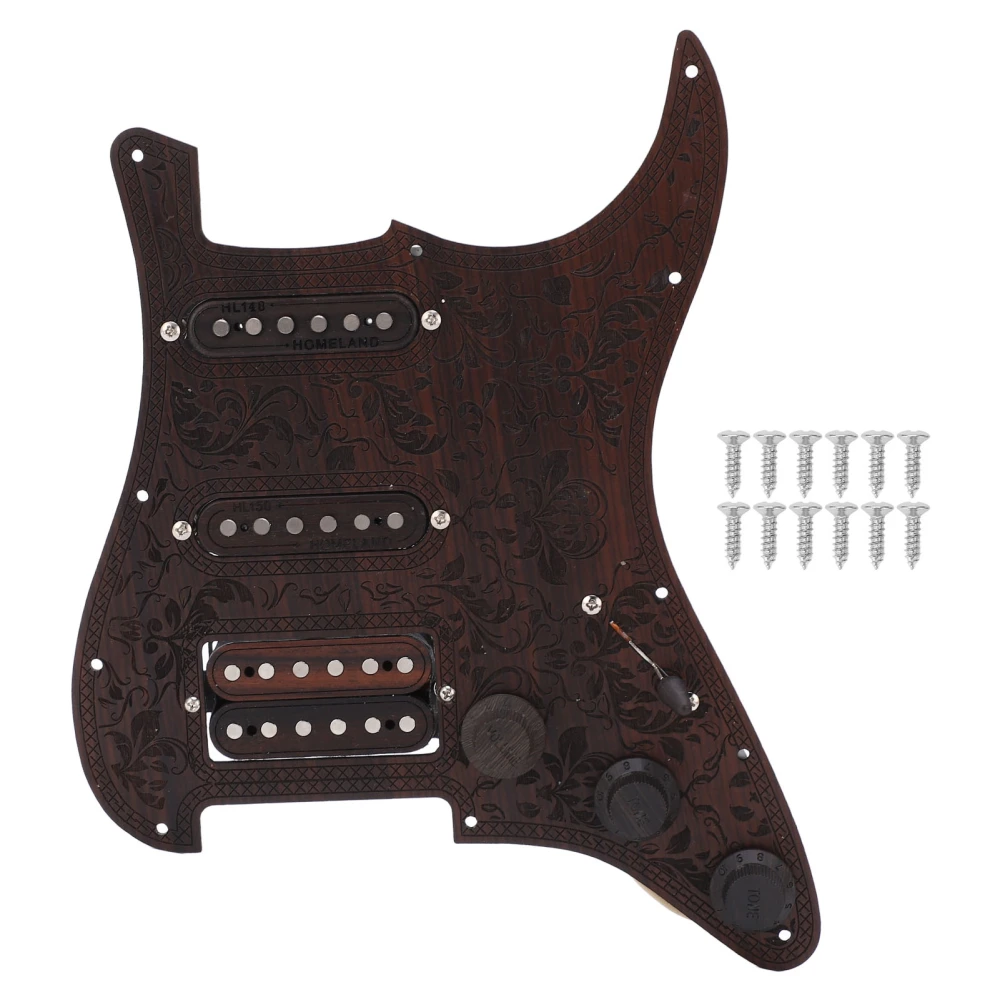 Guitar Pickguard Vintage Rosewood Loaded Backplate with Screws Electric Guitar Accessories