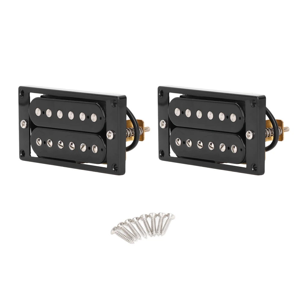 Double Coil Pickup 6 String Vintage Tone Instrument Accessory for Electric Guitar Black