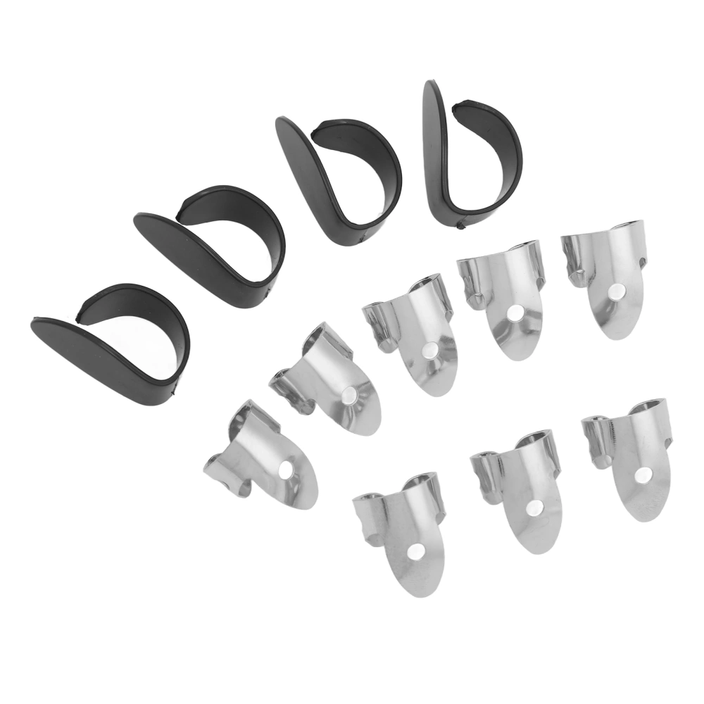 12Pcs Guitar Finger Pick Bass Thumb Protector Instrument Accessory Set Kit for Playing