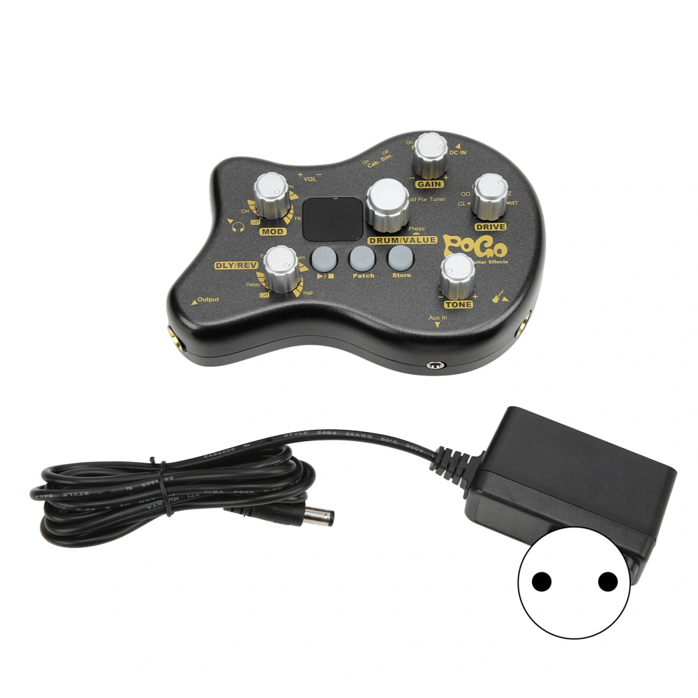 Guitar Multi Effects Processor Effect Pedal POGO Delay Reverb Distortion Instrument Accessory EU Plug 100-240V