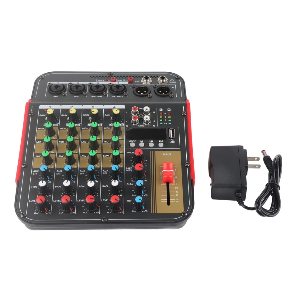 Mixing Console Professional Audio Mixer 4 Channel Digital DJ Controller AC100‑240V