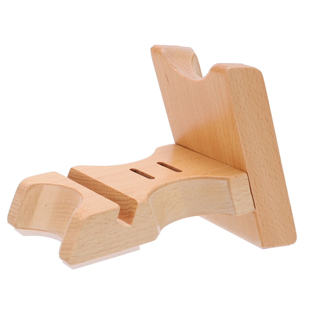 4 in 1 Wooden Guitar Bracket Multifunctional Saddle Support Backrest Stand Pick Storage Holder