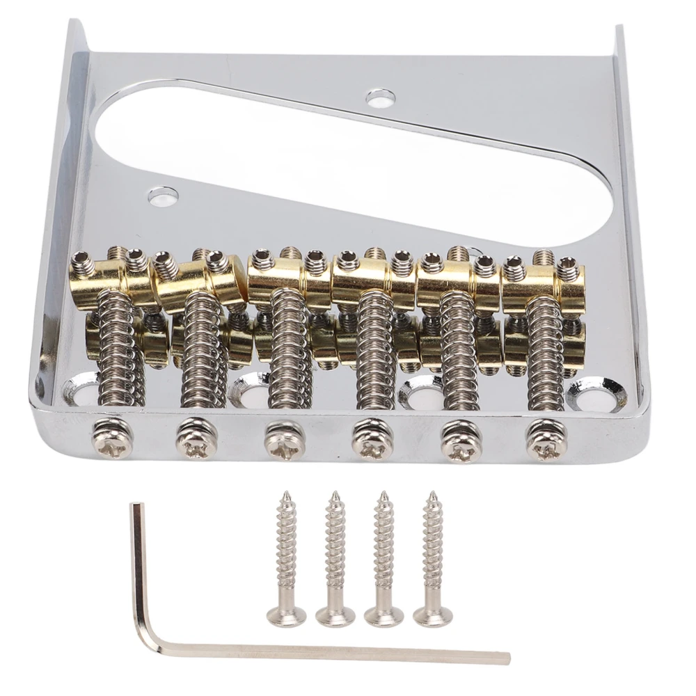 Guitar Bridge Vintage Style Single Tube Brass Saddle 6 Strings Electric Guitar Accessories