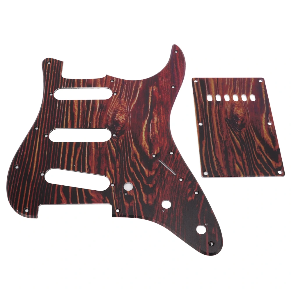 Guitar Pickguard SSS Scratch Plate PVC Guard Board Backplate Accessories Tiger Stripes