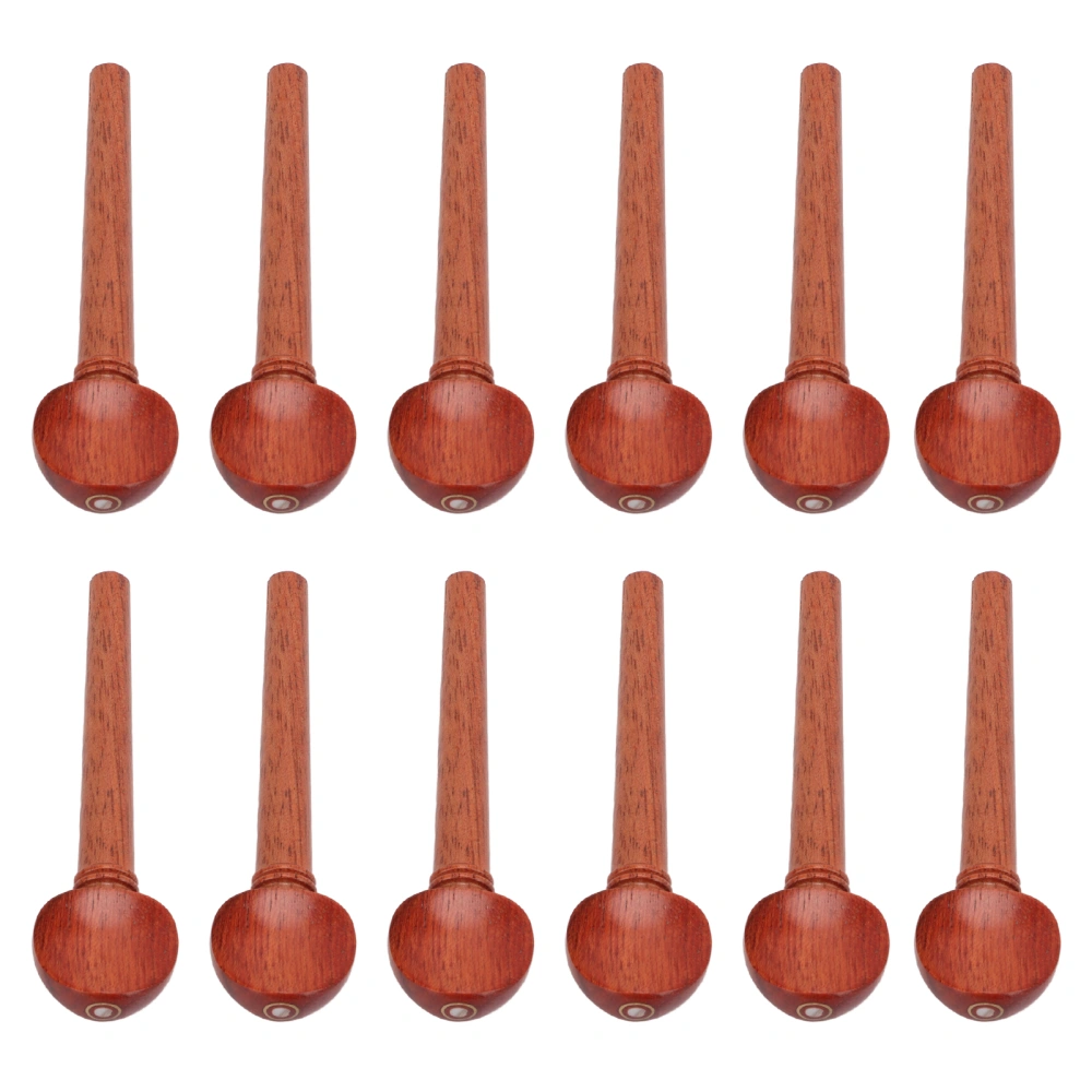 12Pcs String Peg Rosewood Tuner Key Pin Tuning Tool Instrument Accessory Set Kit