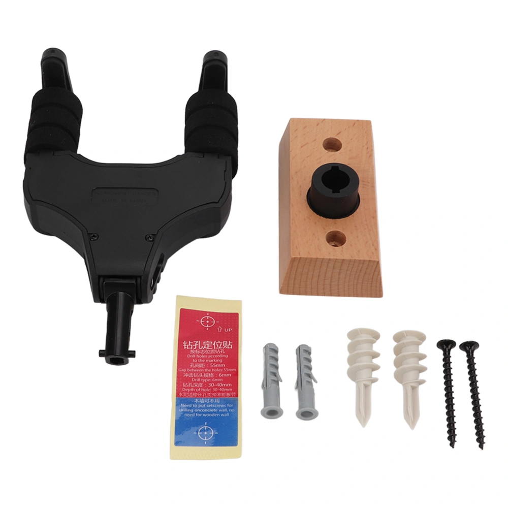 Guitar Wall Mount Holder Rack Hook Keeper Support Bracket Self Locking for Instrument