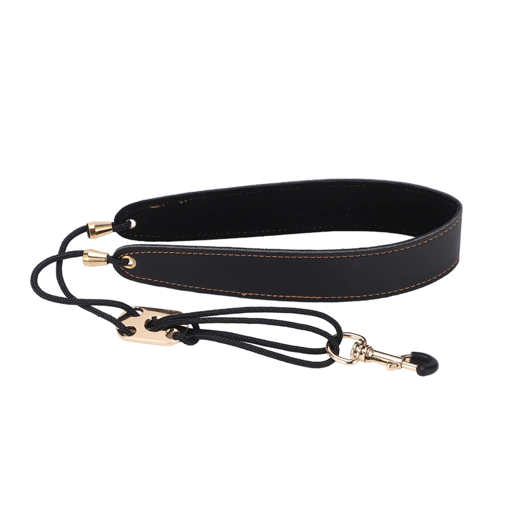 Adjustable Saxophone Strap Leather Breathable Sax Clarinet Neck Straps Easy Installation