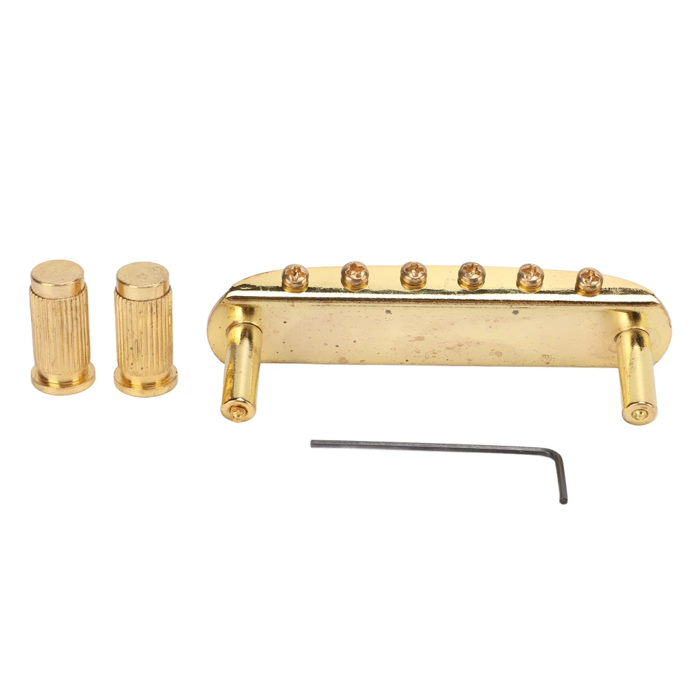 Electric Guitar Bridge 6 String Tailpiece Metal Instrument Accessory for JazzmasterGold