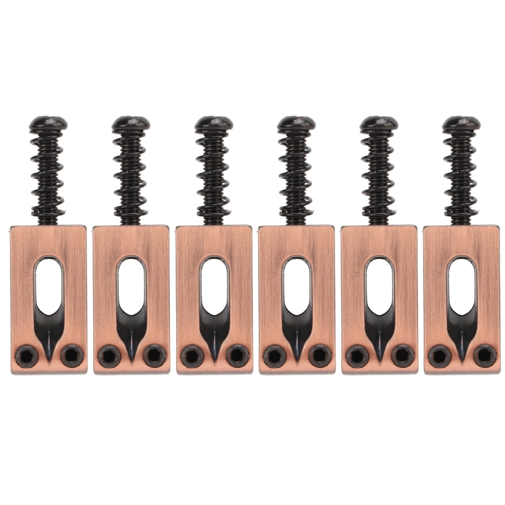 6Pcs Electric Guitar Saddle Excellent Workmanship Improve Vioce Metal Material Electric Guitar Accessories
