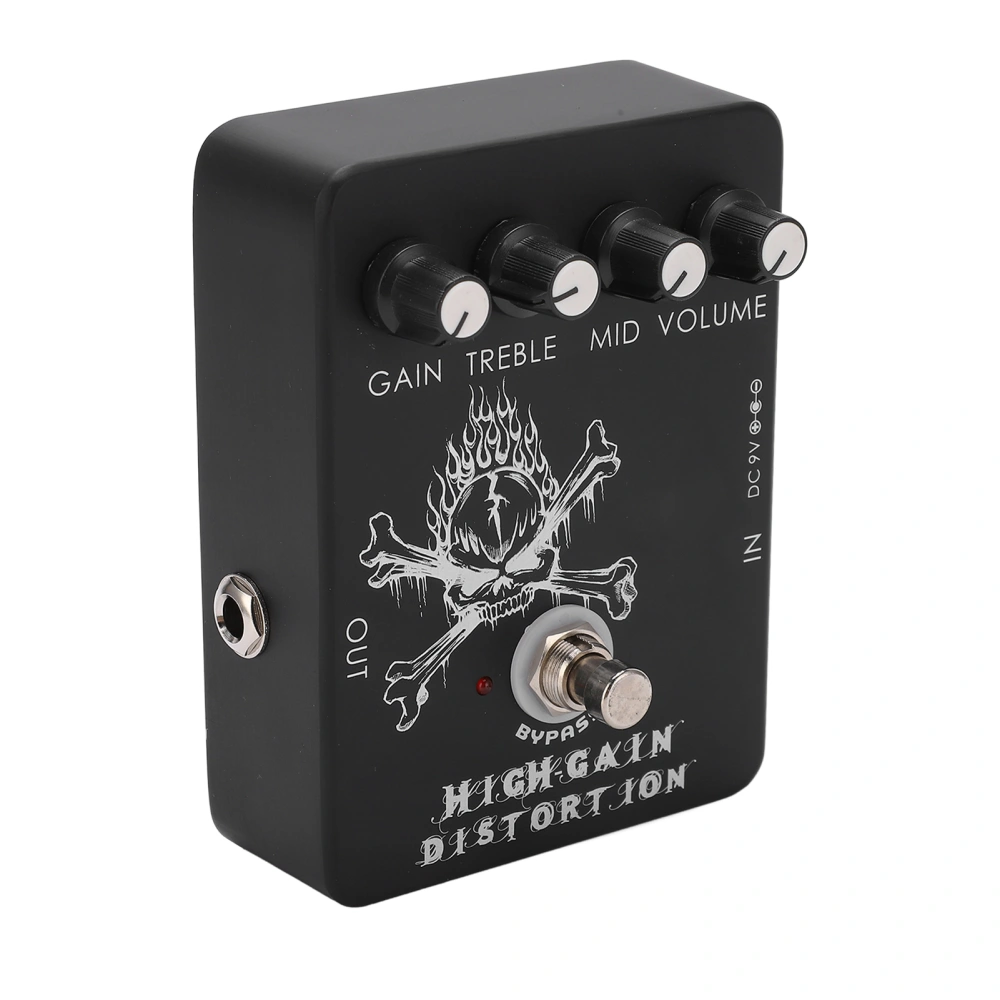 High Gain Distortion Effect Electric Guitar Metal Monoblock Effects Pedal with LED Flash 11mA