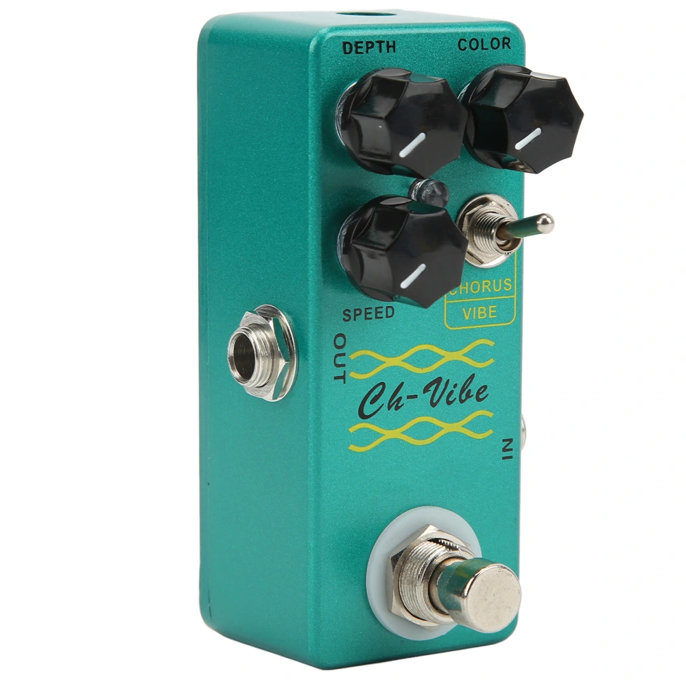 Chorus Vibrato Pedal Metal 2 in 1 Electric Guitar Effect Pedals with True Bypass Switch