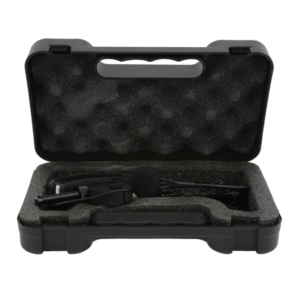 Gooseneck Instrument Microphone Clip On Wired Condenser Mic Universal for Clarinet Flute