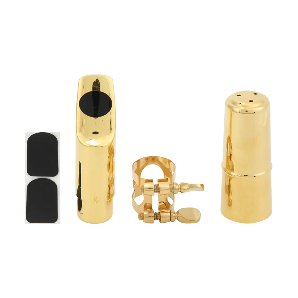 Saxophone Mouthpiece Kit Metal for Althorn Alto Sax with Cap Cushions Instruments AccessoriesNo.8 Size