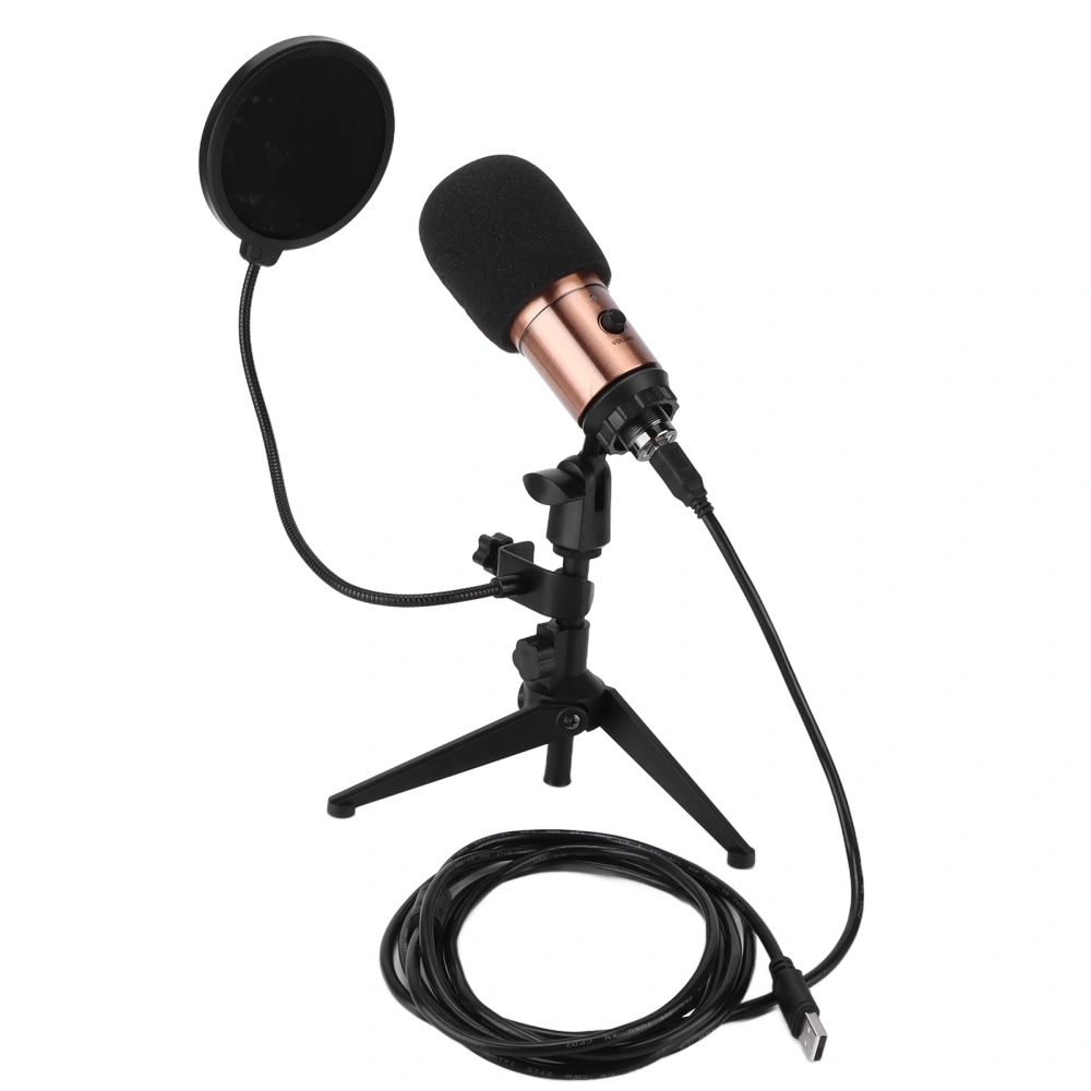 Condenser Microphone Kit with Tripod Stand USB Plug Recording Mic Live Broadcast Equipment