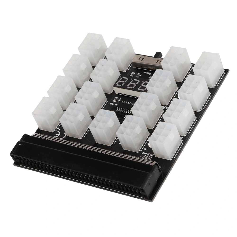 Breakout Board Power Supply Server Adapter 17 Ports 6 Pin LED Voltage Display Accessory