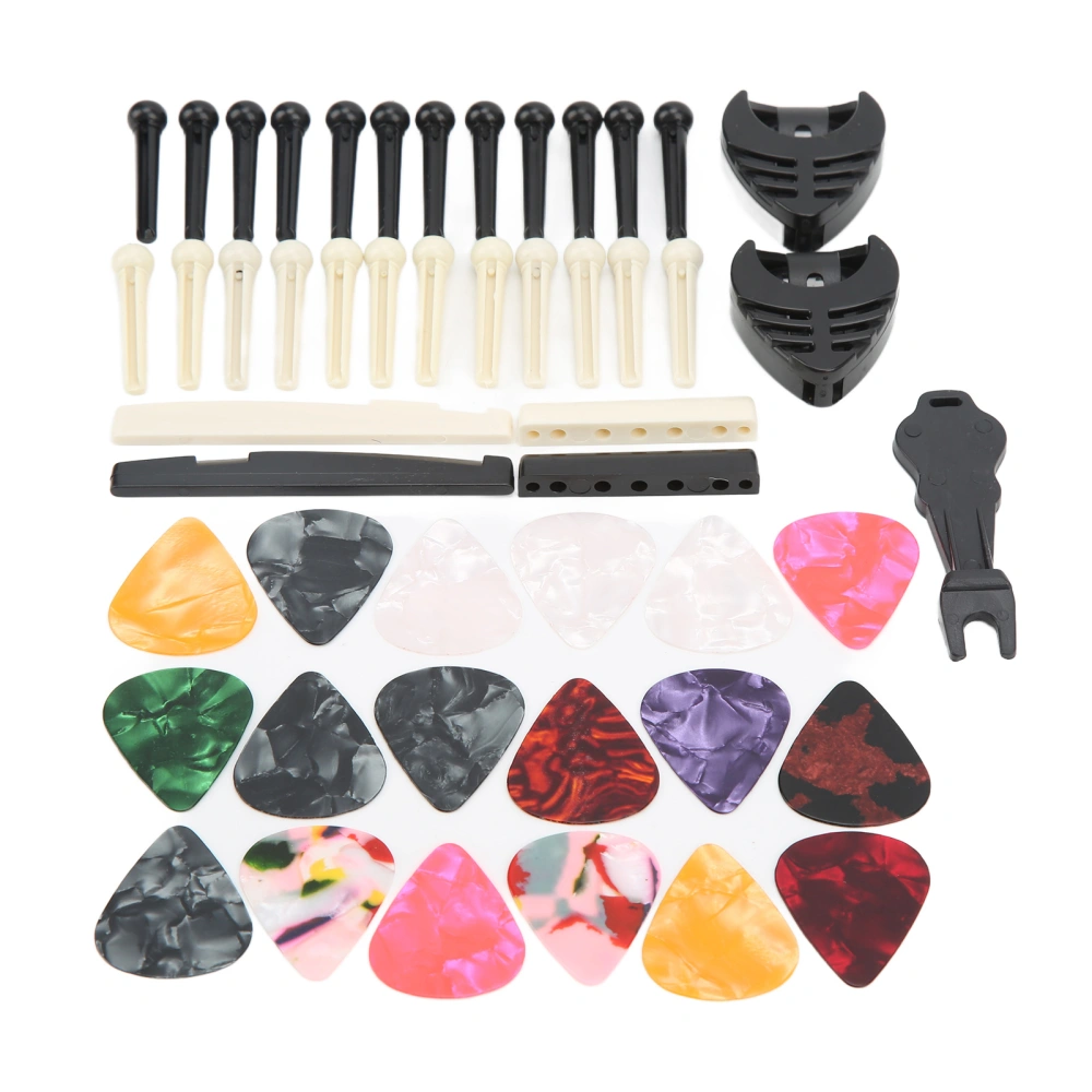 Nut Saddle Pins Set Guitar Bridge Pegs Pin Puller Remover Picks Musical Instrument Accessories