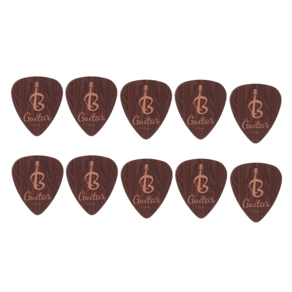 10Pcs Guitar Picks Celluloid Music Instrument Accessories for Acoustic Classical Electric Bass0.71mm Musical Note Pattern