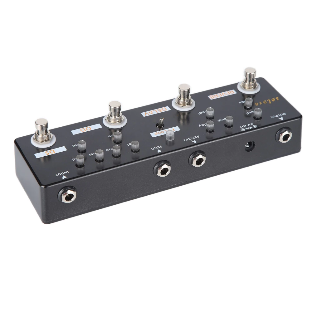 Guitar Effect Pedal 5 Mode Reverb Delay Fx LOOP Distortion Overdrive Guitar Tuning Accessories
