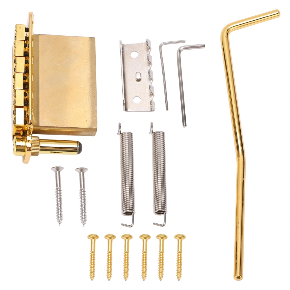 Tremolo Bridge Golden Brass Single Locking System for ST Electric Guitar Replacement GA221