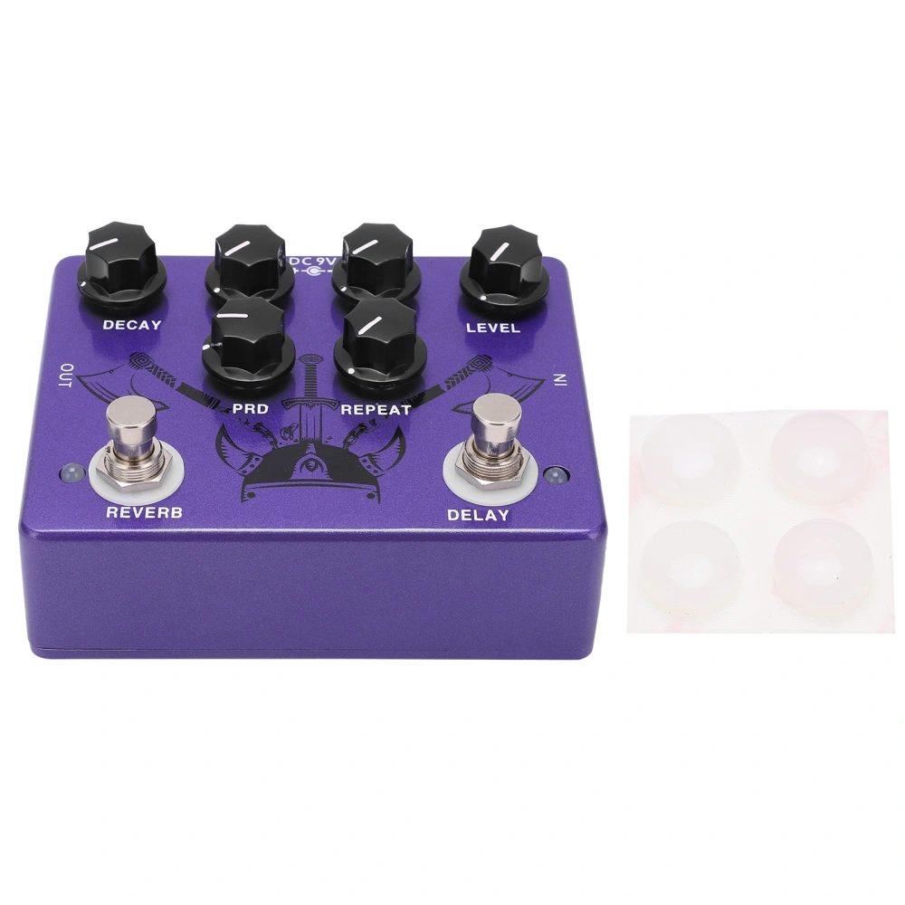 Guitar Effect Pedal Reverb Digital Delay 2 in 1 True Bypass Single Instrument Accessory CP‑80
